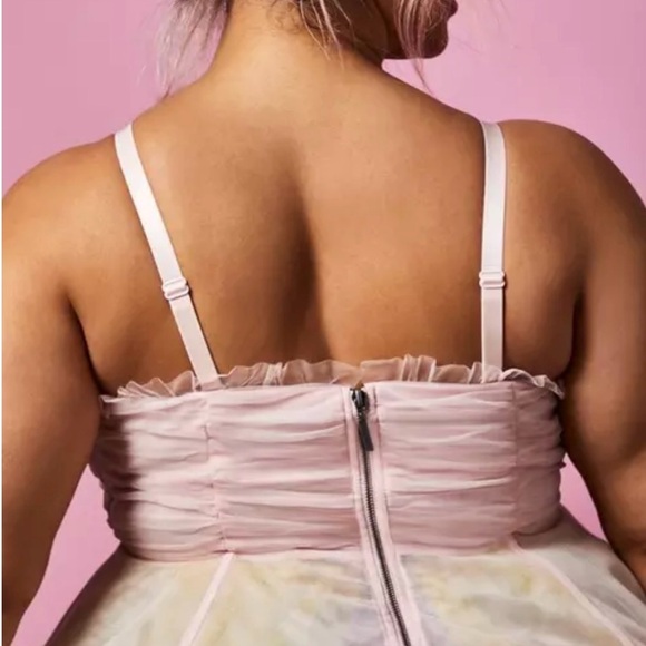 torrid betsy Johnson Collab, whimsy ferry boho Pink Tulle Midi Dress size 26 - Picture 4 of 13